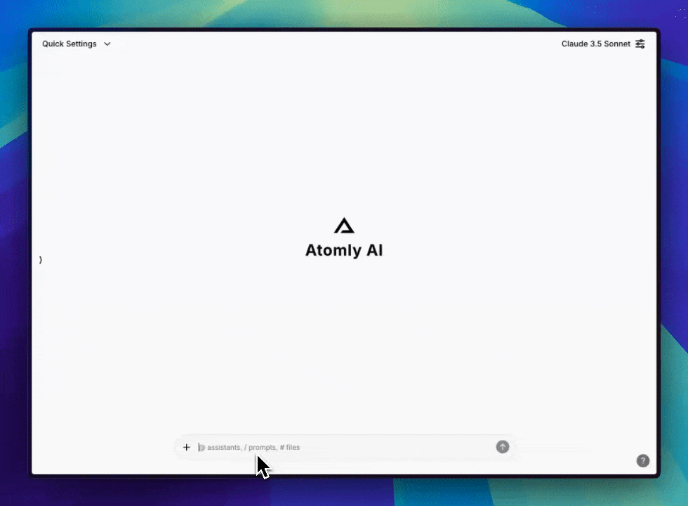 Atomly AI Assistant